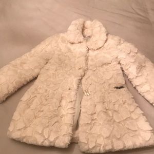 Calvin Klein Girls Faux Fur Jacket